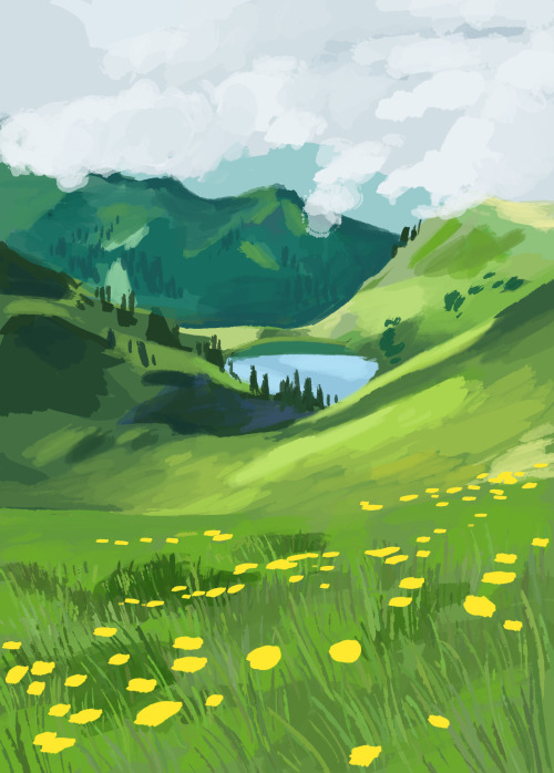 furiouskettle:Bg practice, with and without moomin (based on this image)