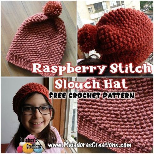 &ldquo;Raspberry Slouch Hat Crochet PDF Pattern&quot;⁣ ⁣ Find all my PDF crochet patterns on