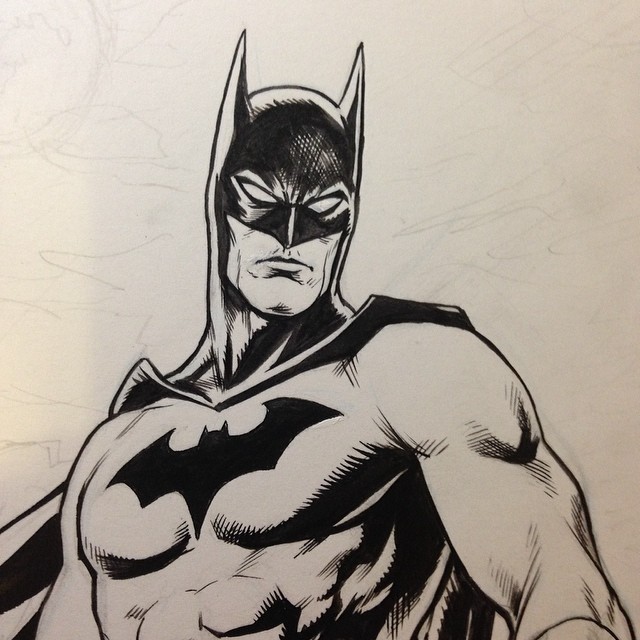 I would really, really like to draw a Batman comic. #batman #comics #art #inks #process