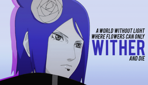 kunoiichis: #narutoweek2020: day 6: Kirigakure ➤  Option 1: Favorite Akatsuki Member - Konan&ld