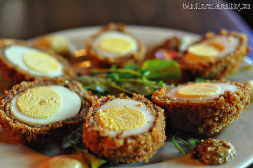 Scotch Eggs at Cork’s Irish Pub ~ St Paul, MN by Kristi @ TCRB on Flickr.