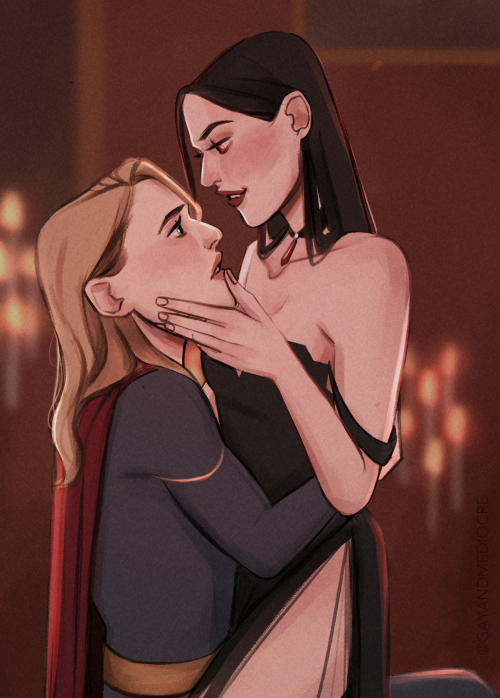 lisamar1exo: was in the mood to draw vampire supercorp today ❤️
