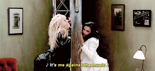santiagonex:Brittany/Santana performing songs together
