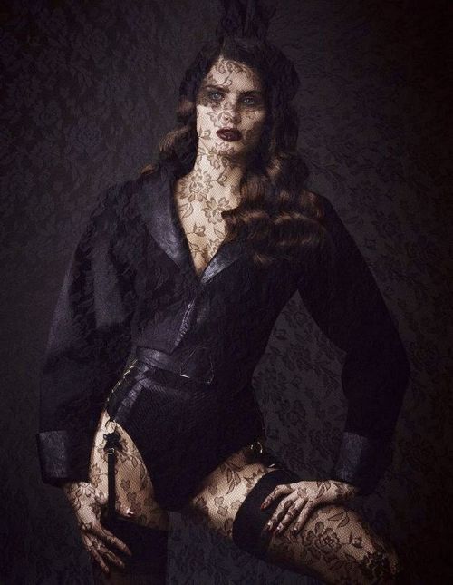 martysimone: bodysuit Bordelle | jacket &amp; belt YSL | veil Dior Haute Couture | stockings Sto