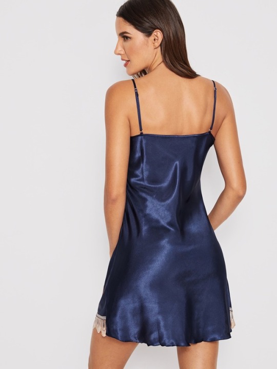 babydollchemises:  Shein casual satin slip