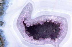 themineralogist:  Amethyst agate geode