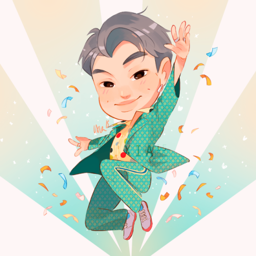 A chibi commission of Namjoon for the lovely @/arianah00 (instagram)
