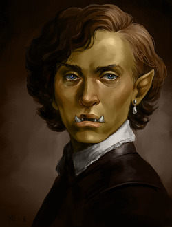 spader7:  spader7:   I’ll have you know i’m known for my historically accurate portraits. Here, for example, is one of a renaissance orc boy.   also as print 