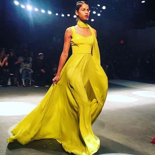 csiriano:  Color on the move at our #Fall2016 show today! #NYFW #cfdanyfw #ChristianSiriano