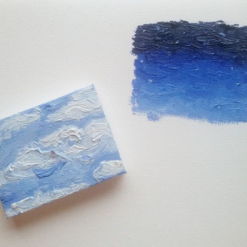 berry-bread:painting on a cloudy day ☁  ig: raspberrybuddy