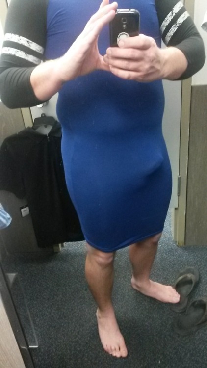 jackoffdaily: Went to try on some pants the other day. This dress was hanging in the changing room. 