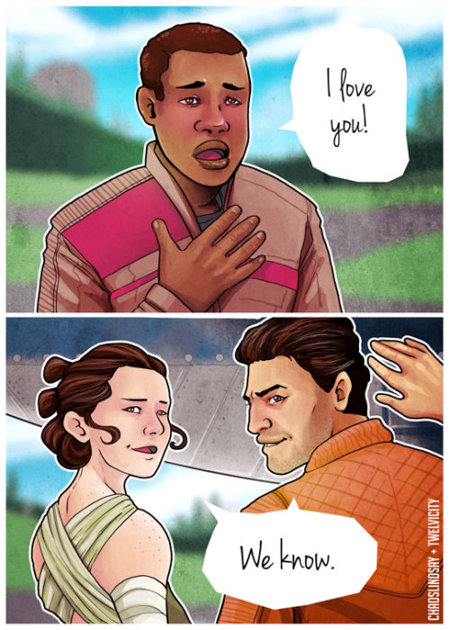 chaoslindsay:  We know, Finn. We all know. (hat tip to @twelvicity for the idea) ★ star wars tag | s