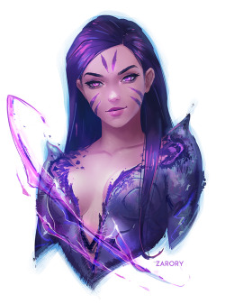 zarory:  Here is a little fanart sketch of Kai’sa from League of Legends, done in between projects! Ross Tran is one of my biggest inspirations, so sometimes I just can’t help but copying him a little &lt;3 I will be painting Kida from Atlantis next!!PSD,