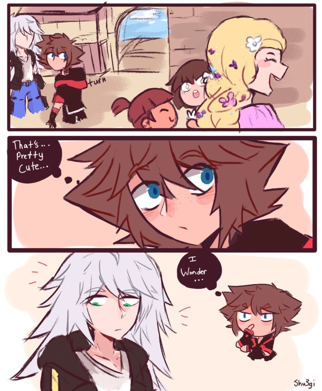 shu3gi:  ///what if riku still had long hair in kh3–
