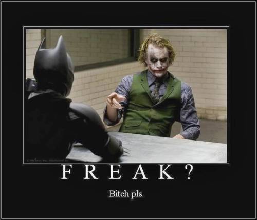 peterschlehmil: Batman - freak? Bitch pls_Christian Bale + Heath Ledger as the Joker in The Dark Kni