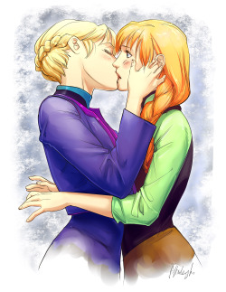 afterlaughs:   Elsanna Week - Day 2 - first kiss  I’M LATE I’M LATE I KNOW. I Apologize. 