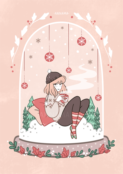 ❄ A holiday postcard I did for Sweet Box, a little online shop that makes thematic cookie boxes ❅ I 