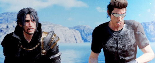 misskaka4ever:older chocobros watching the whale  ♥