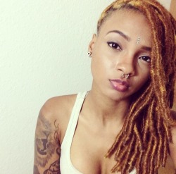 signedoprea:  Bored selfies .|   Damn she is beautiful,  I love a beautiful Chick with dreads