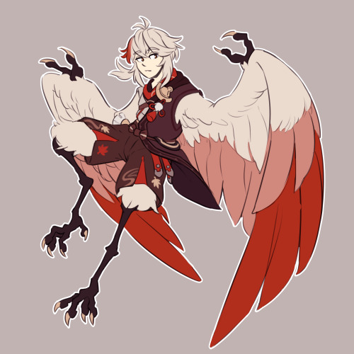 was in a mood for monstersso here’s a harpy kazuha