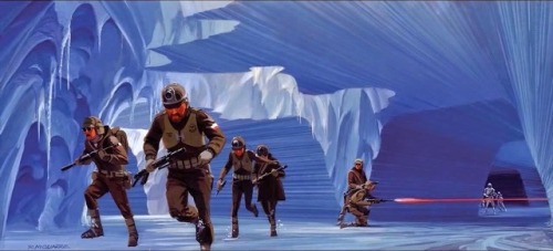 Ralph McQuarrie art for the Battle of Hoth. From The Empire Strikes Back (1980).