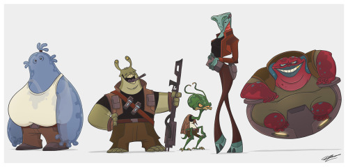 Some space adventurers/smugglers part 2Sketch+Cintiq+Photoshop.TUMBLR: http://oliviersilven.tumblr.c