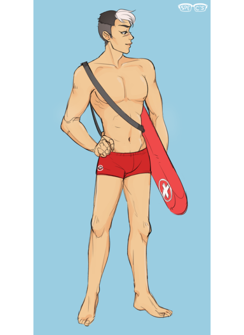 shiro doodle for my voltron lifeguard au (more of this on the way!)
