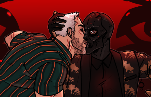 evans-endeavors:Roman Sionis and Victor Zsasz Sometimes you gotta just make out with your henchmen… 