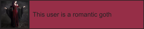 this user is a romantic goth