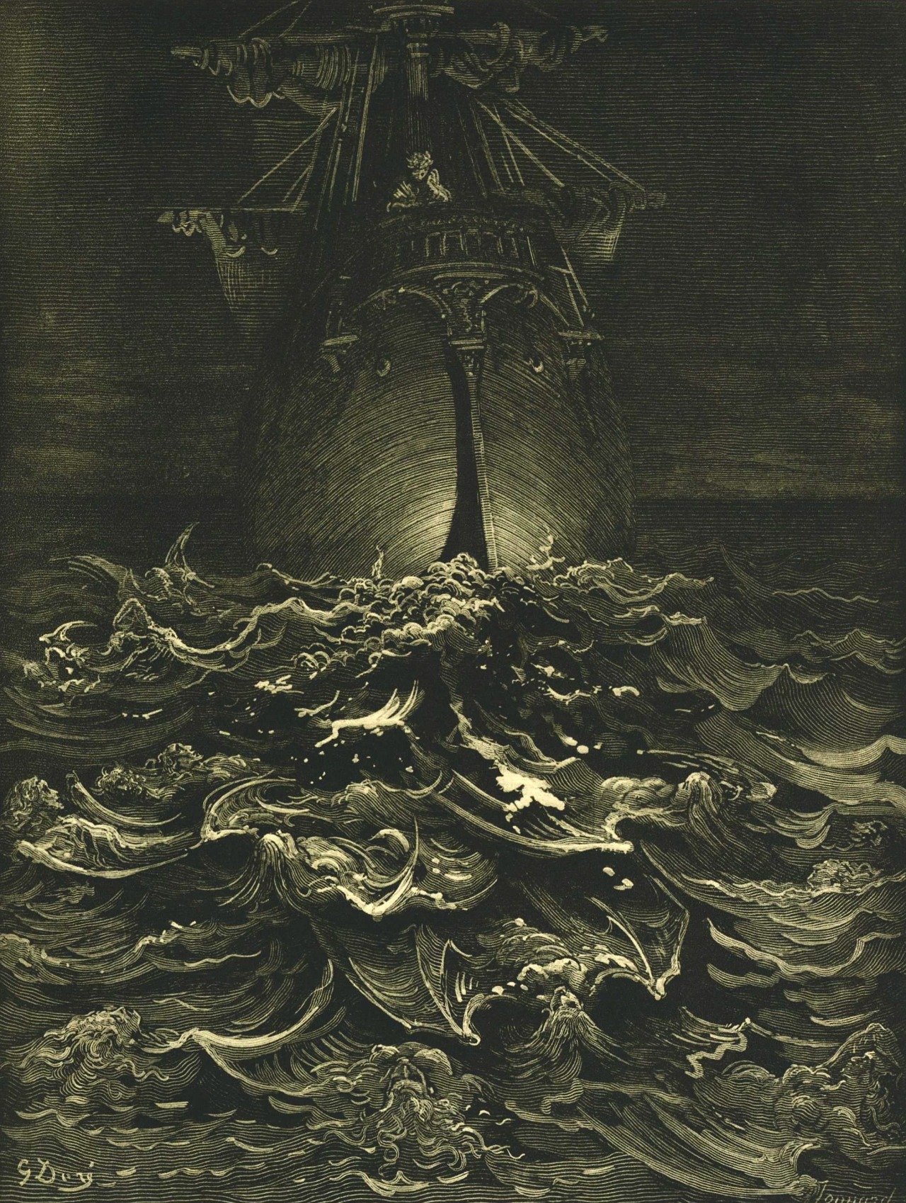 magictransistor:  Gustave Doré, The Rime of the Ancient Mariner, 1876. 