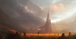 Te5Seract:    Fields Of Goldthe Master Returns    An-Thonn Gate   By  Andreas Rocha