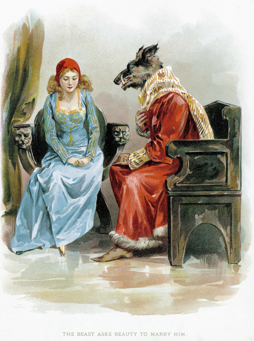 yesterdaysprint:Beauty and the Beast published byCharles Perrault and McLoughlin Bros, 1897
