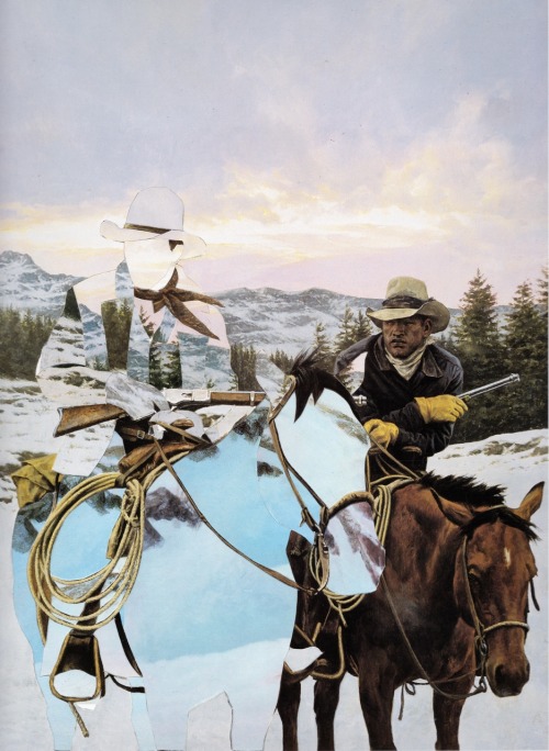 michaeltunk:“The Unknown Rider Buffalo Soldiers” cut paper collage by Michael Tunk