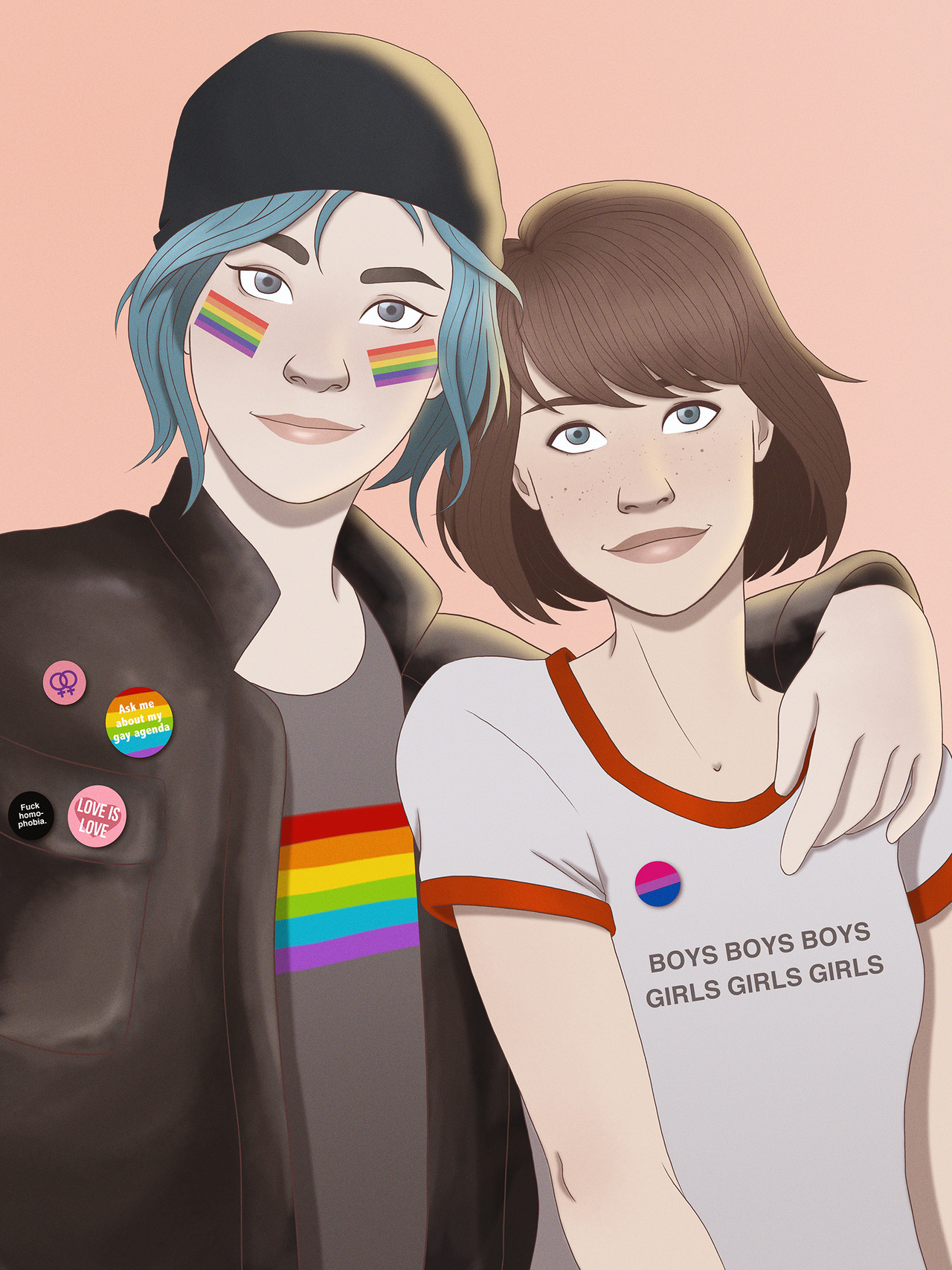 For our next #LifeIsStrange #Pride community spotlight, here’s a gorgeous piece of fan art by @emkayohhh!
As ever, if you’re working on any fan art, we’d love to see it!