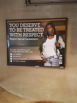 autisticsouda:  An anti-sexual harassment posting on the DC Metro featuring a Black trans woman wearing alt fashion 🖒🖒🖒 gives me life