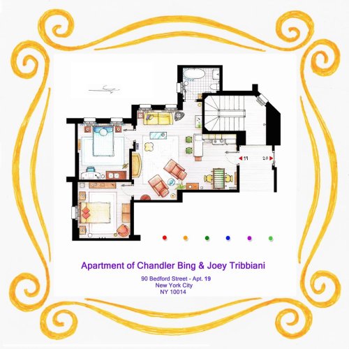 thatsthat24: meddmadraev: tastefullyoffensive: Floor Plans of Famous TV Apartments [nikneuk] And now