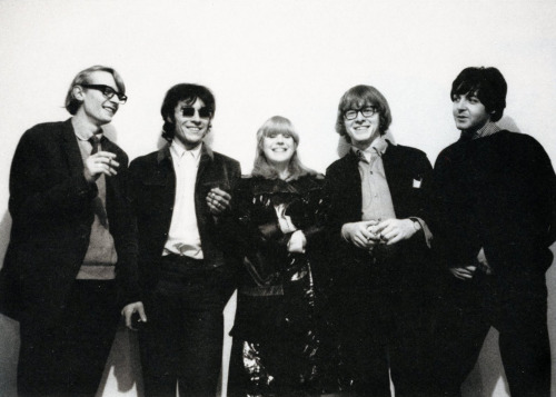 savetheflower-1967: Marianne Faithfull, her new husband, John Dunbar with Peter Asher and Paul McCar