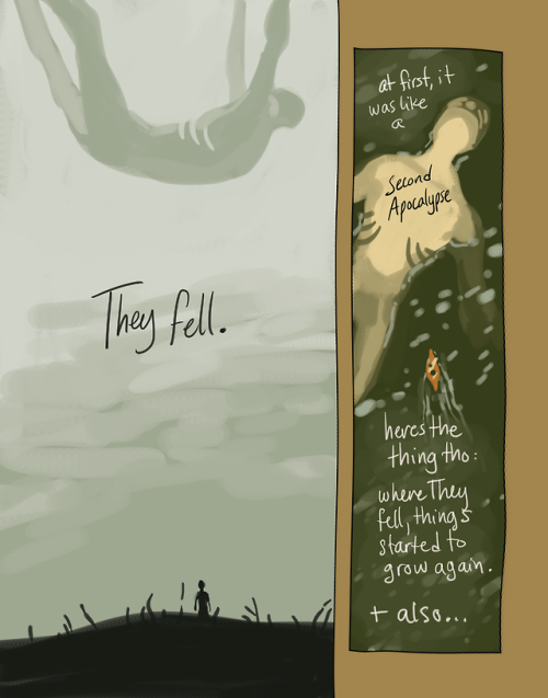 toastyglow:Godfall is a 6-page short comic about the end of the world, based on whale falls.  C