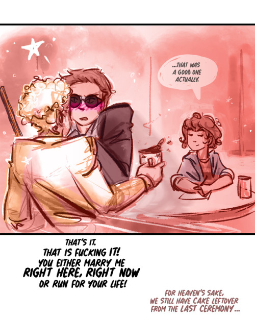 calluponthestars:…I don’t have a separate blog for Good Omens yet but I love drawing these two so I’