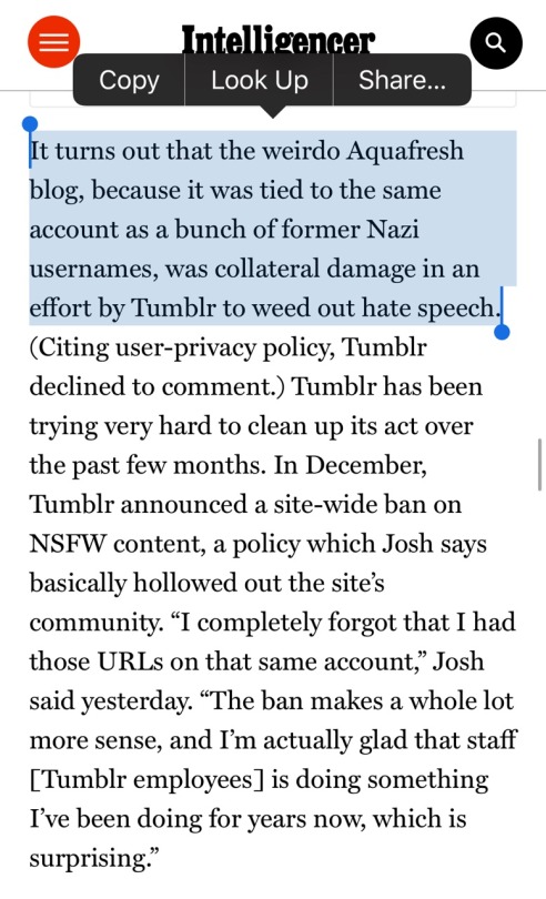 thequantumqueer: transhumanist-viking:  elphabaforpresidentofgallifrey:  AQUAFRESH WASN’T BANNED FOR ENDGAME SPOILERS HE WAS ONE OF THE ORIGINAL WOODY’S ROUNDUP PEOPLE AND STILL HAD URLs HE TOOK FROM NAZIS AND TUMBLR STAFF WAS ACTUALLY DOING THEIR