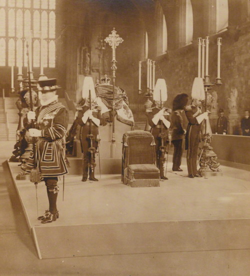 Lying in State of King Edward VII in Westminster HallBy an unknown photographerBromide print, 17-19 