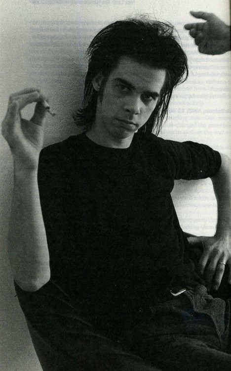  scanned image of Nick during the Birthday Party years. From the book Sinner Saint,