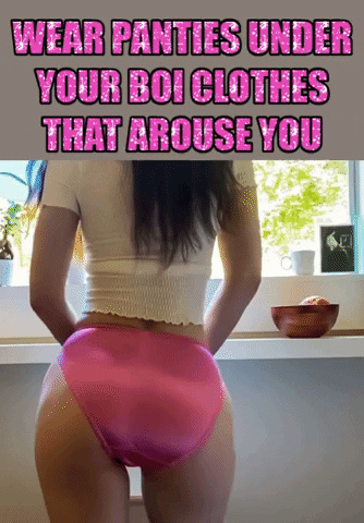 profreedom:  What boy-clothes? I wear Panties exclusively, so I also wear only women’s clothing exclusively.  That pleases Goddess. 