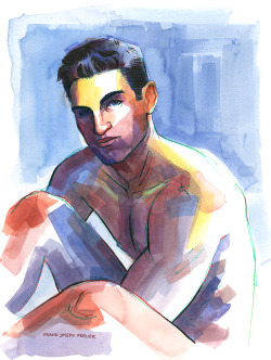 frank-paints-dudes:  KEEGAN ALLEN, artwork