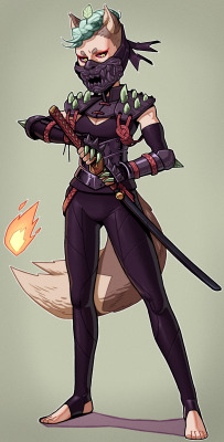 thdark:  @beatfist commissioned me to draw her awesome Kitsune character. Tried my best to do it justice. 