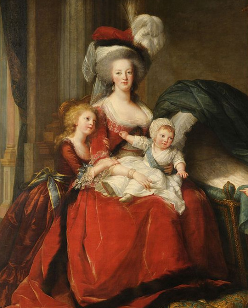 vivelareine:Various 18th-century portraits of Marie Antoinette wearing red.