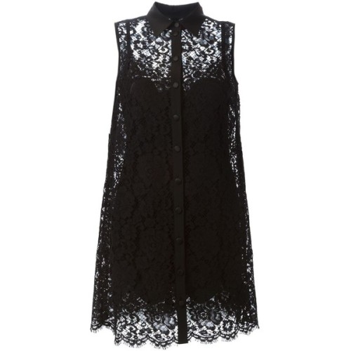 angiepino13: Dolce &amp; Gabbana lace shirt dress ❤ liked on Polyvore (see more lace dresses)