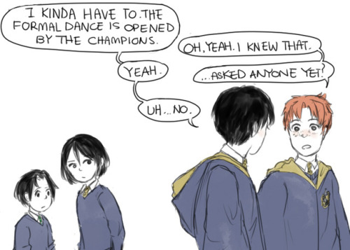 duskisnigh: Goblet of Fire HP AU - Yule Ball [part 1][part 2][part3]