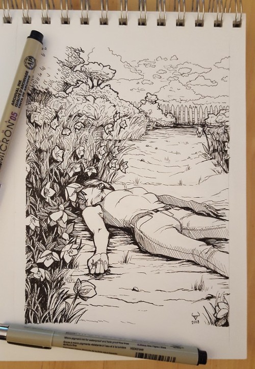  Here’s my day 1 inktober for the combined prompt Poison + Garden. Catch a glimpse of those lo