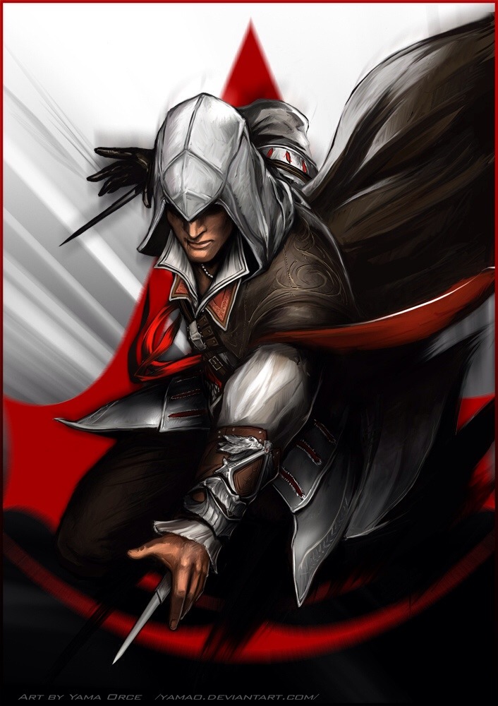 artistic-representation:  Ezio Auditore Art! 1) http://invisibleninja12.deviantart.com/art/Ezio-from-Assassin-s-Creed-131478864